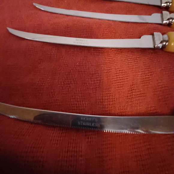 Vintage bakelite handle knife set - Picture 3 of 3